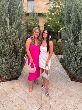 Target Hot Pink Slip Midi Dress for Women